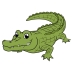 Illustration Of A Smiling Crocodile Stock Illustration - Download Image Now  - Crocodile, Cartoon, Vector - iStock